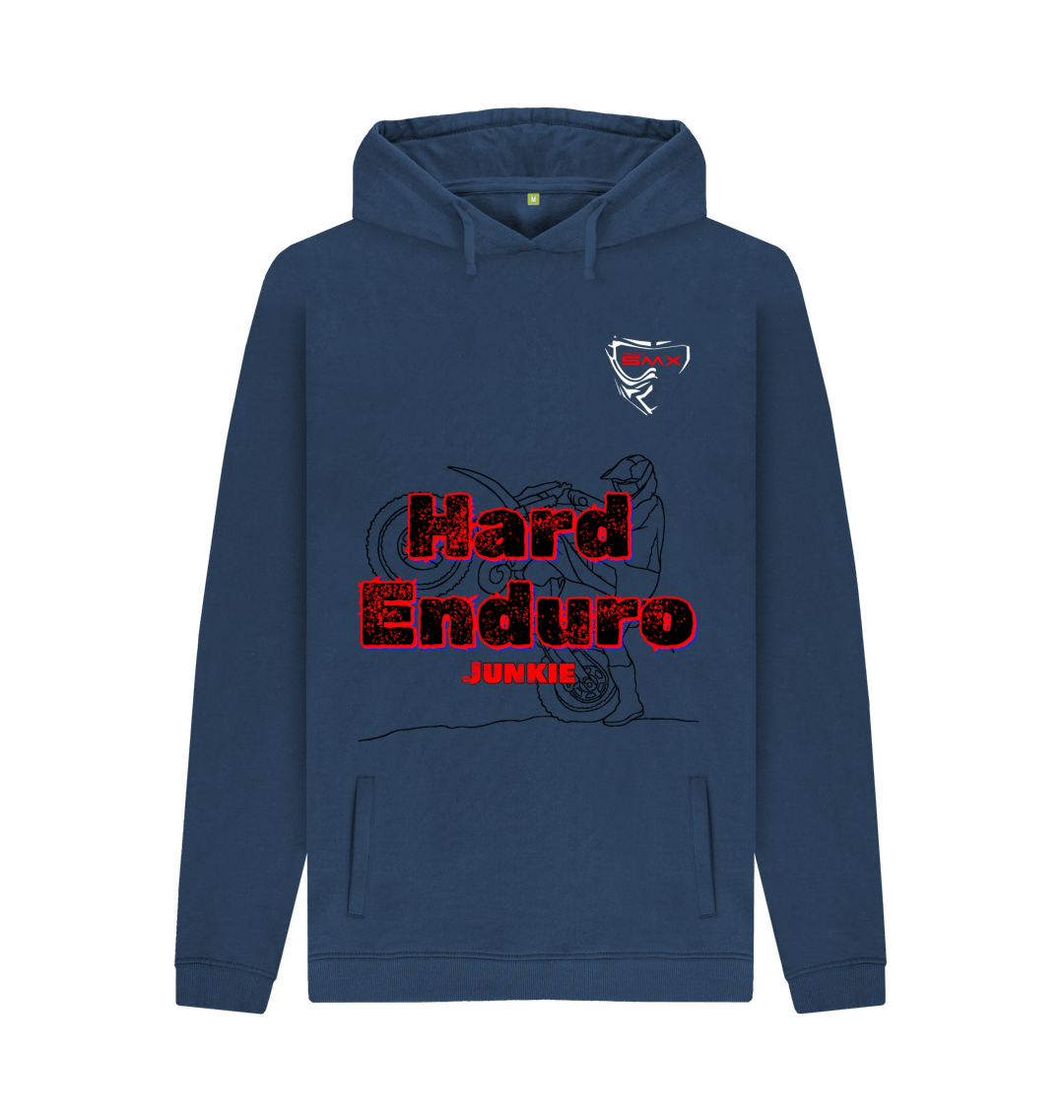 Navy Printed Hoody Front