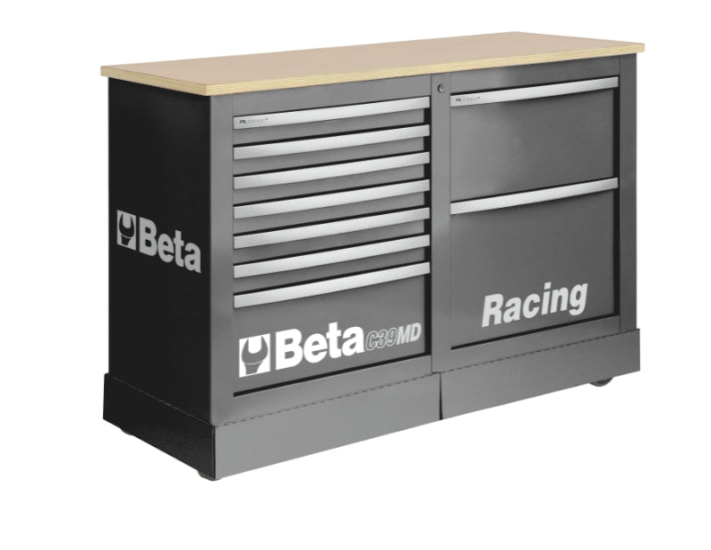 Special Mobile Roller Cabinet Racing MD Type with 7-Drawer and 2-Drawer Modules - Beta Tools C39MD-O