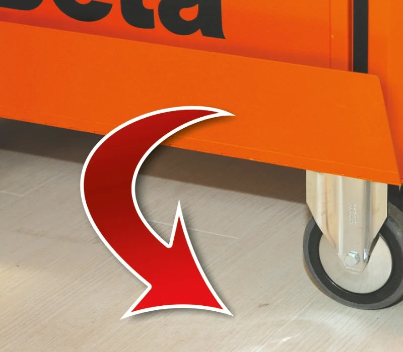Special Mobile Roller Cabinet Racing SM Type with 7-Drawer Module and Service Module - Beta Tools C39SM-R