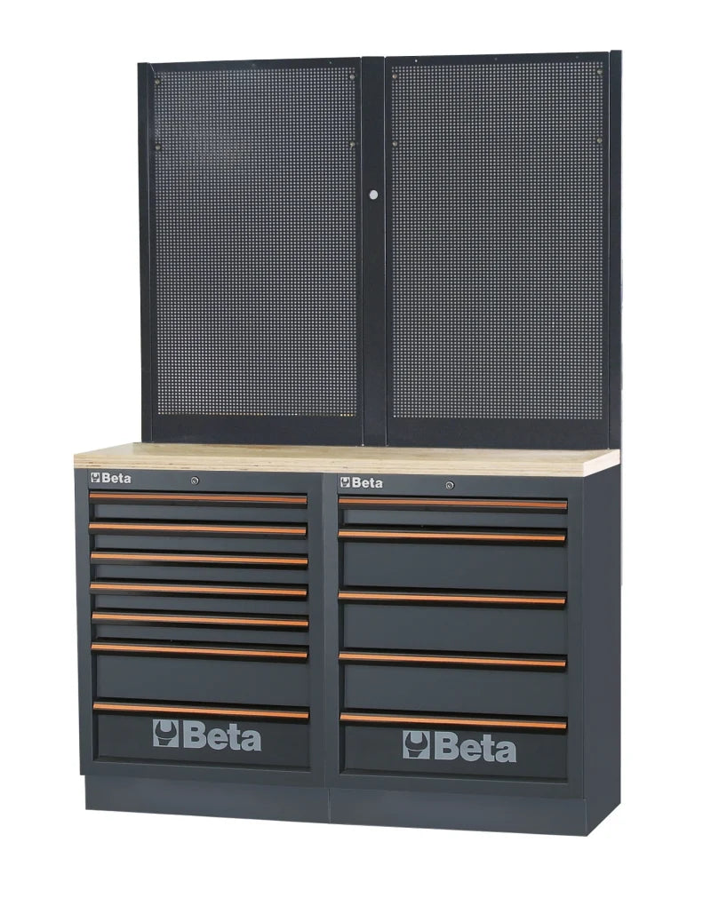 Workbenches with Wood Worktop, Drawers, and Tool Panels - BetaC45PRO C45PRO BPW-1,3