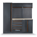 Workshop Equipment Combination with Wood Worktop, Drawers, Tool Panels, and Cabinets - BetaC45PRO C45PRO BW