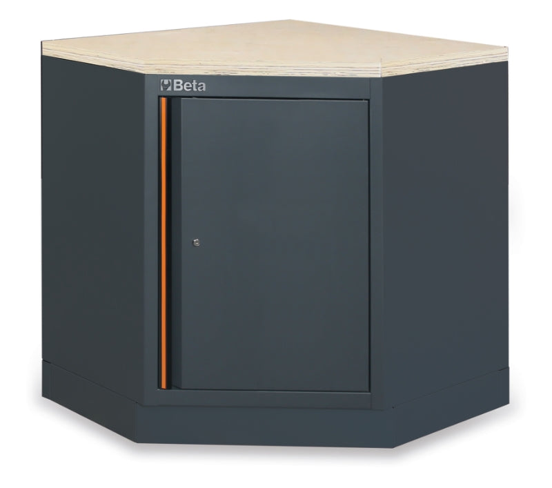 Lower Corner Module with Wood Worktop and Storage for Workshop - BetaC45PRO C45PRO CAI/W