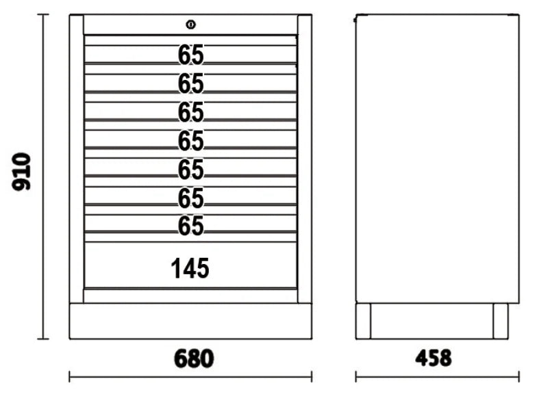 Fixed Module with 8 Drawers for Workshop - BetaC45PRO C45PRO M8