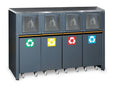 Fixed Sorted Waste Collection Module with Stainless Steel Worktop and 4 Containers for Workshop - BetaC45PRO C45PRO RD/X