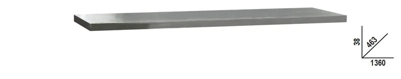 Stainless Steel Coated MDF Worktop 1360x463x38mm for Workbench - BetaC45PRO C45PX/2-1,3MT