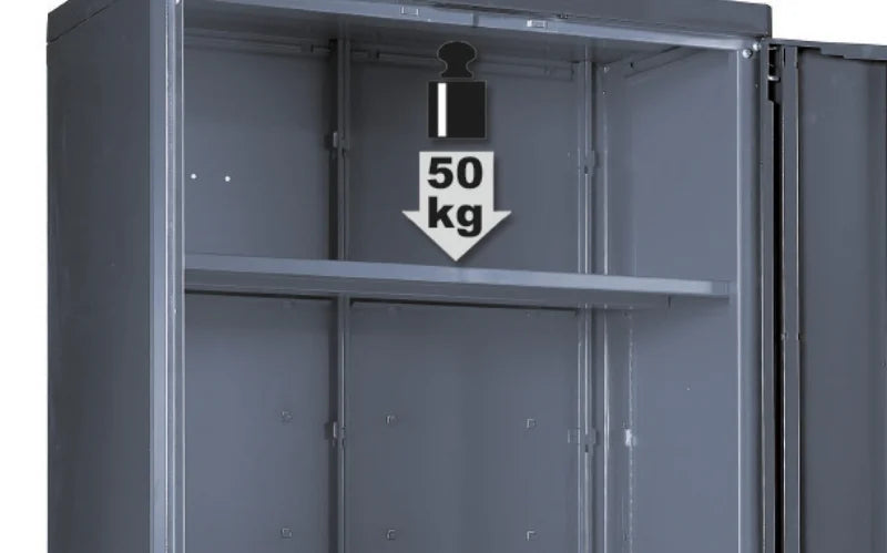 Two-Door Tool Cabinet, 1798x797x403mm, Adjustable Shelves, Lockable - BetaRSC55 C55A2