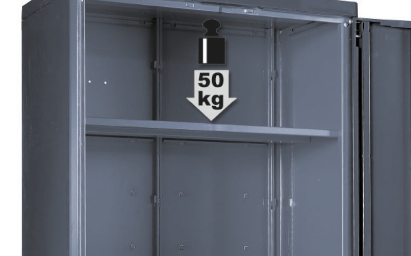 Two-Door Tool Cabinet, 1798x797x403mm, Adjustable Shelves, Lockable - BetaRSC55 C55A2