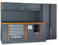 Workshop Equipment Set with Two-Door Cabinet, Workbench, 7-Drawer Module, Service Module, Tool Panel, 2.85x2.00x0.76m - BetaRSC55 C55AB