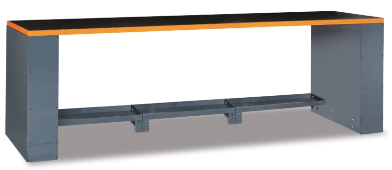 2.8m Workbench with Shockproof PVC Coated Worktop, Adjustable Feet, Vice Holes - BetaRSC55 C55BO/2,8
