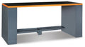 2m Workbench with Shockproof PVC Worktop, Adjustable Feet, 2050x700mm - BetaRSC55 C55BG/2
