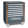 Mobile Roller Cabinet with 7 Drawers, Ball Bearing Slides, Central Lock, 588x367mm Drawers, 100mm Castors - BetaRSC55 C55C7