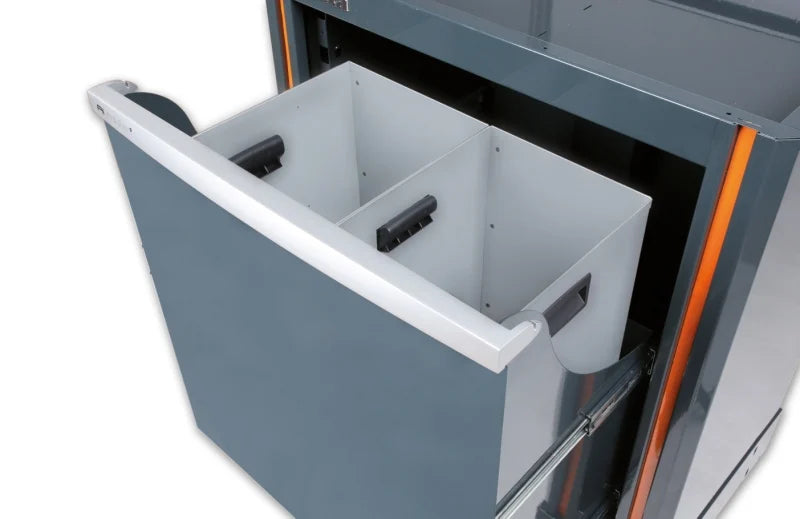 Fixed Sorted Waste Collection Module with Pull-Out Compartment, 588x465mm, Includes 2 Interior Containers - BetaRSC55 C55 CS