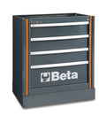 Fixed Module with 4 Drawers, Ball Bearing Slides, Central Lock, 588x367mm Drawers - BetaRSC55 C55M4