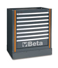 Fixed Module with 8 Drawers, Ball Bearing Slides, Central Lock, 588x367mm Drawers - BetaRSC55 C55M8