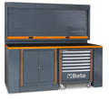 WORKSHOP WORKSTATION 7-DRAWER ROLLER CAB 2-DOOR TOOL WALL SHUTTER 2050X700 C55PB-PRO 8