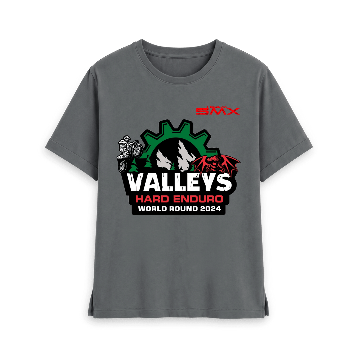 Slate Grey Printed T-shirt Front
