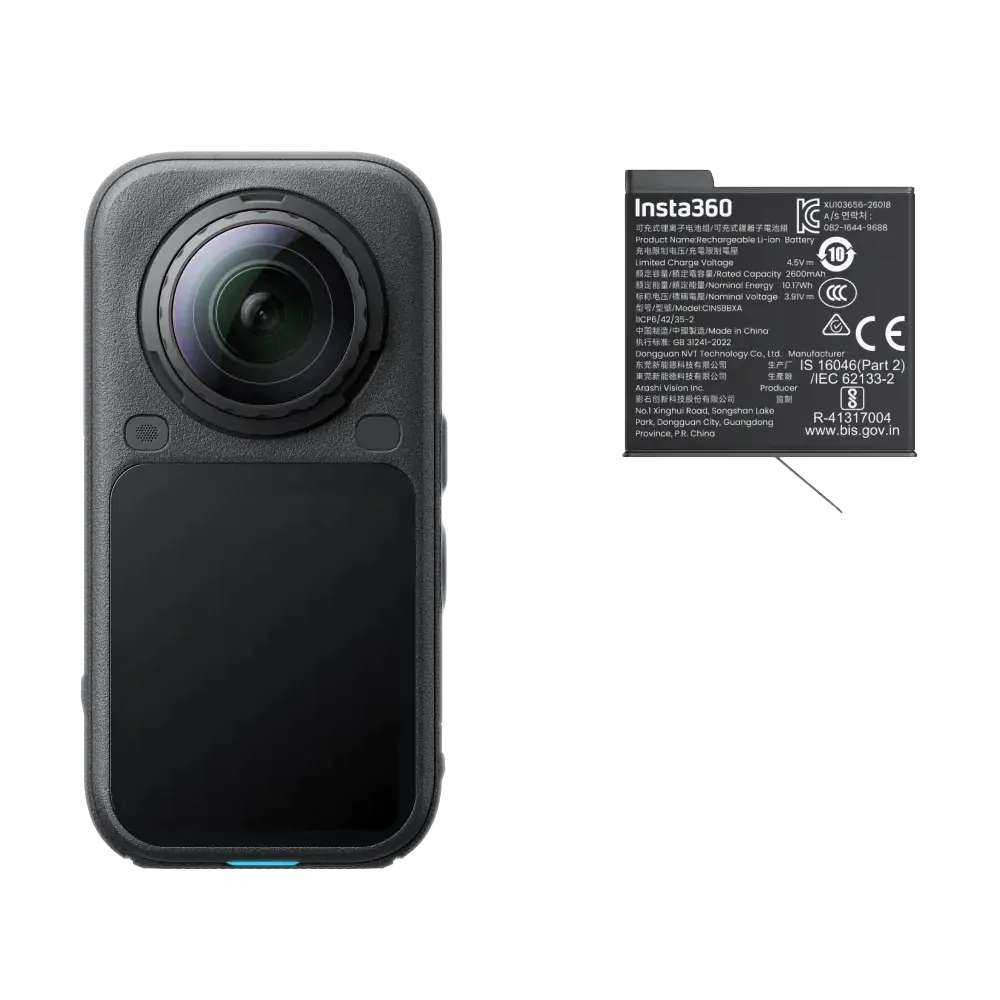 INSTA360 X6 8K 360 ACTION CAMERA STANDARD BUNDLE CINSABXA-01 XTREME BATTERY