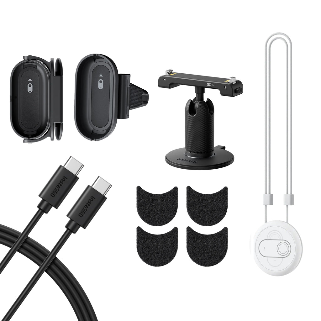 INSTA360 GO 3S 128GB 4K ACTION CAMERA BUNDLE WITH IN-HELMET & POV MOUNTS - CINSAATA