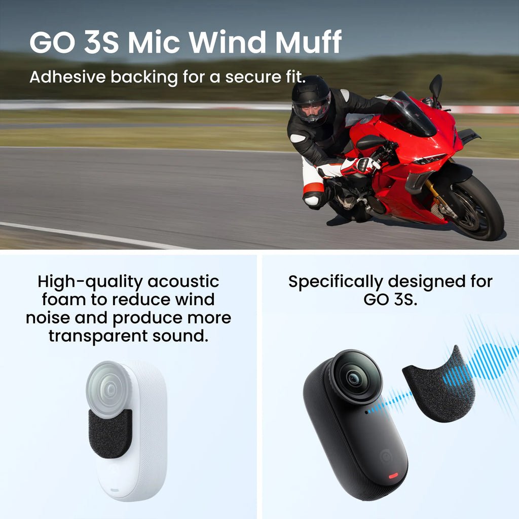 INSTA360 GO 3S 128GB 4K ACTION CAMERA BUNDLE WITH IN-HELMET & POV MOUNTS - CINSAATA