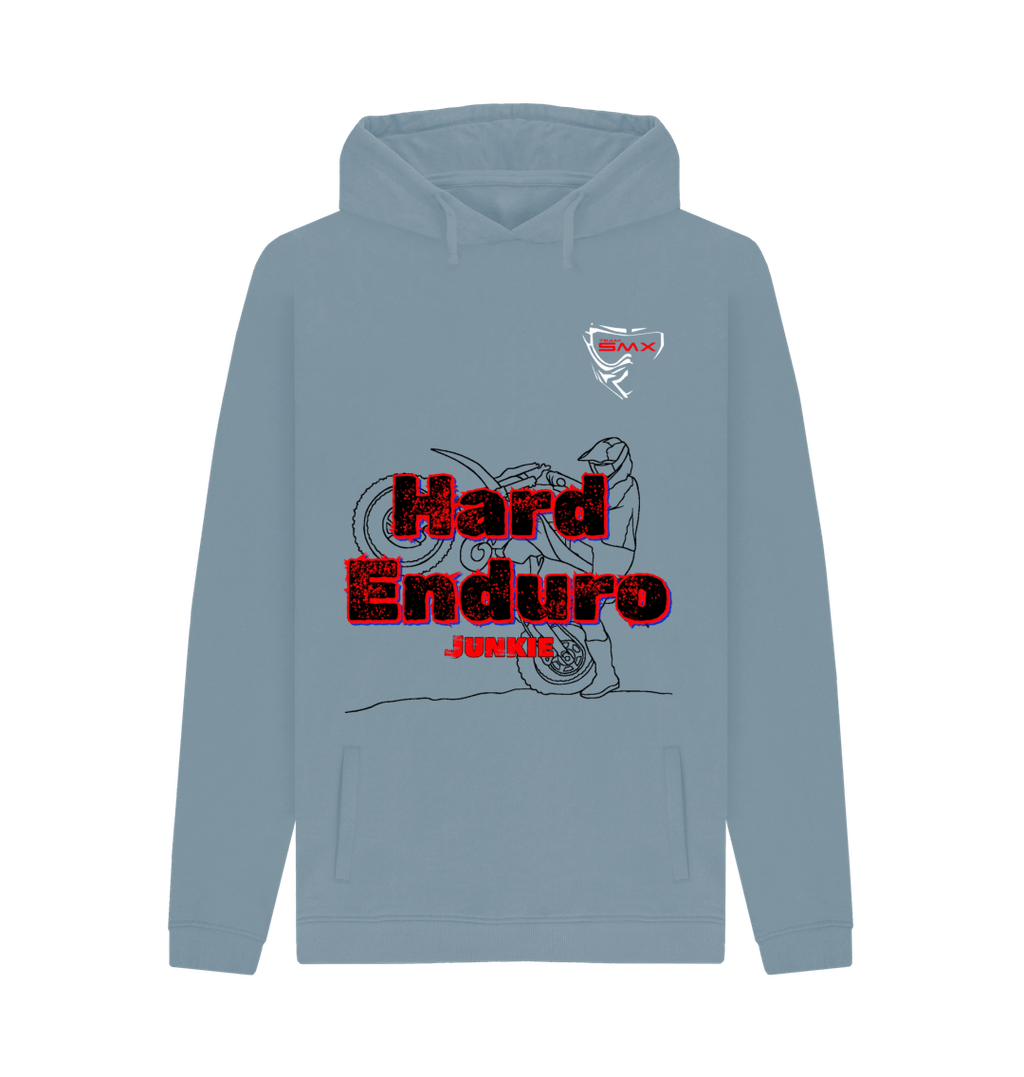 Stone Blue Printed Hoody Front