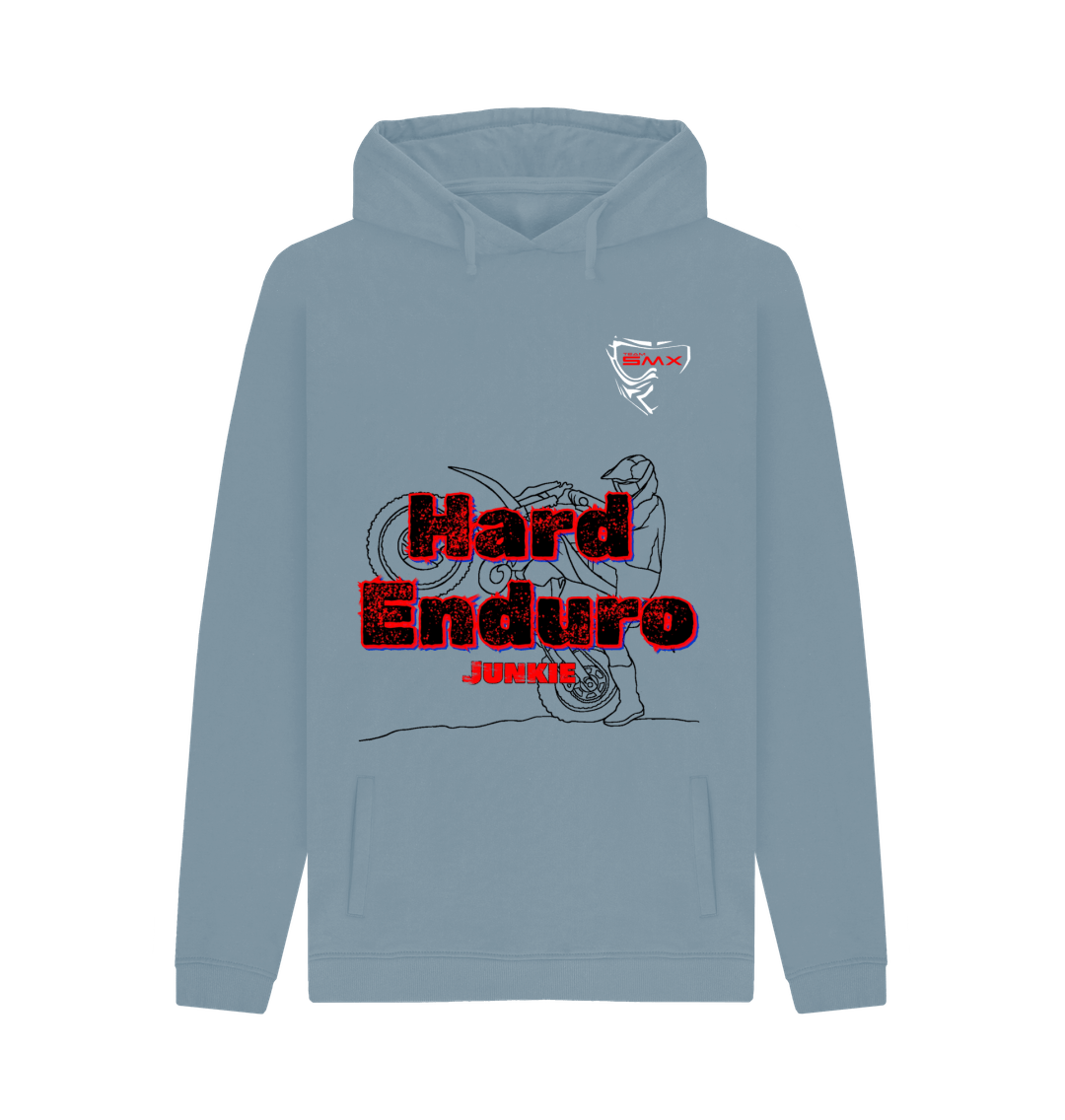 Stone Blue Printed Hoody Front