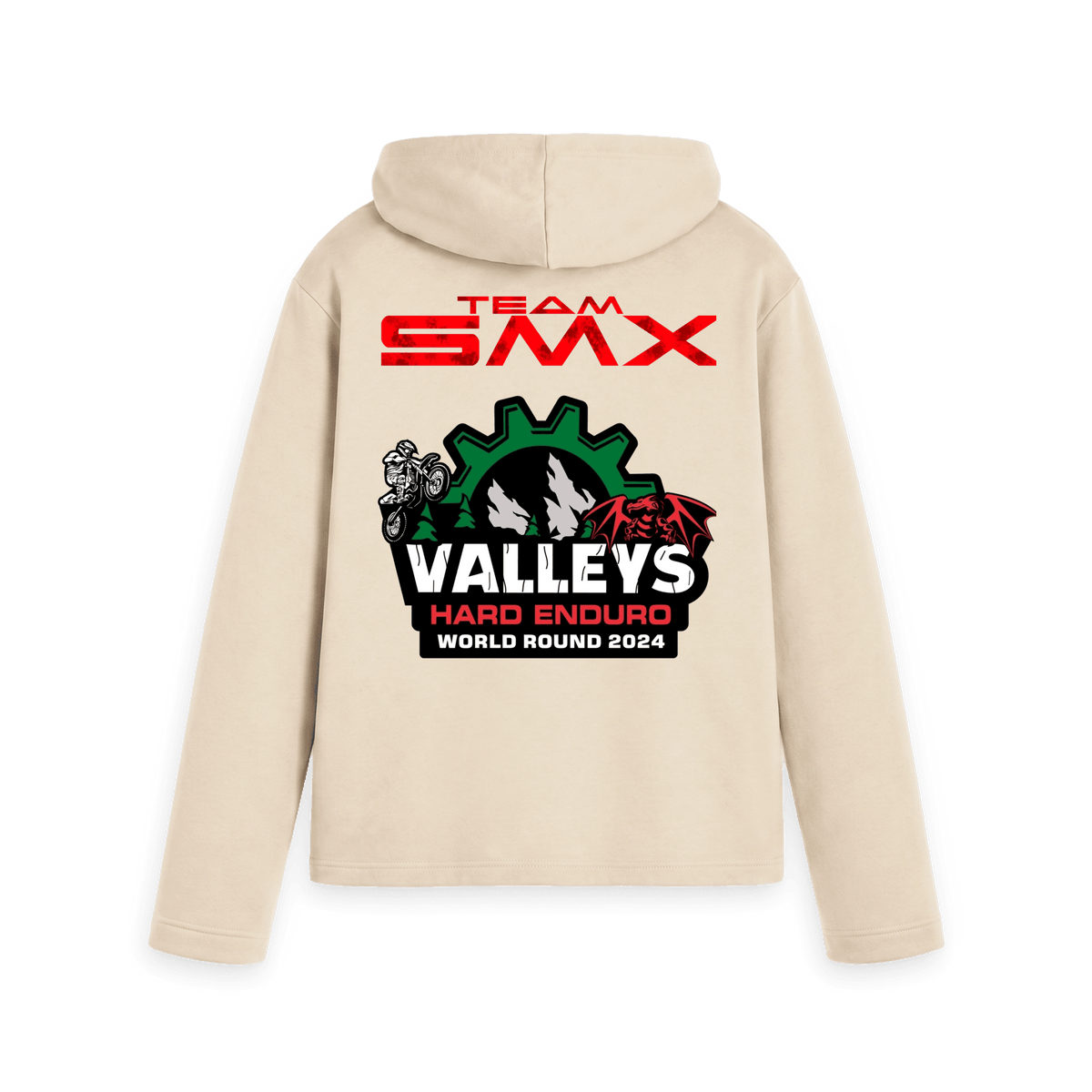 Oat Printed Hoody Back