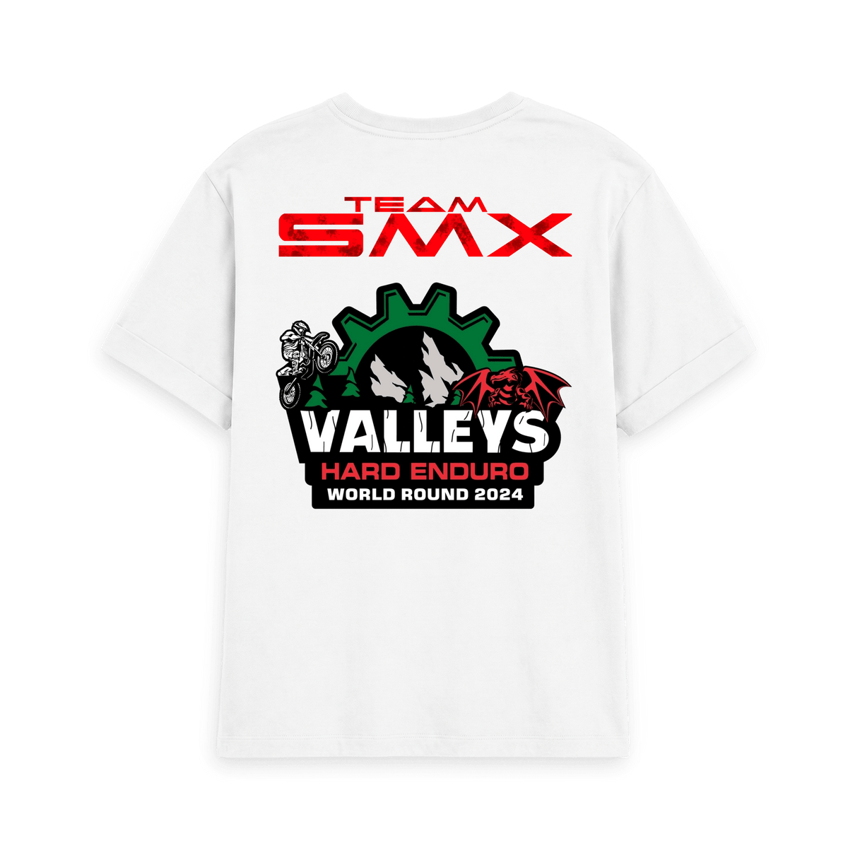 White Printed T-shirt Back