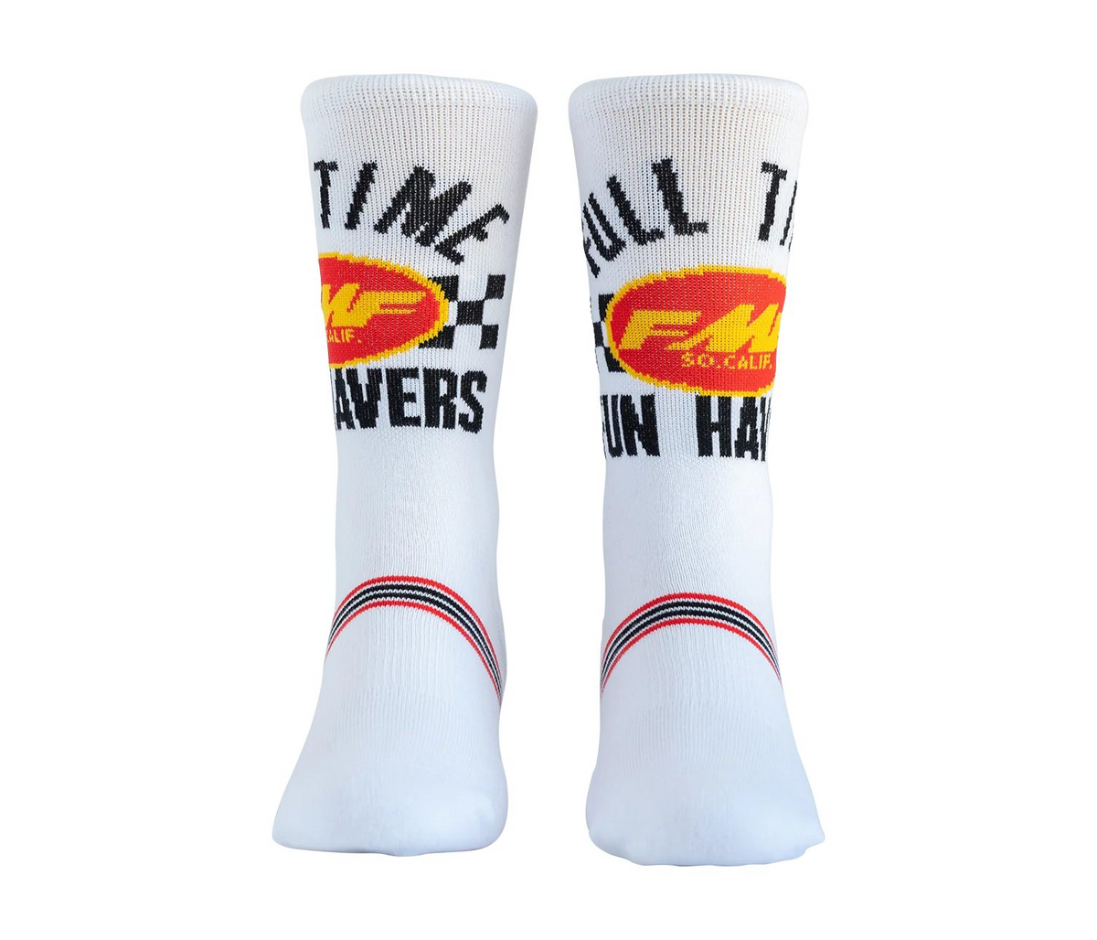 FMF Full Time Socks - White - One Size - FA25194901