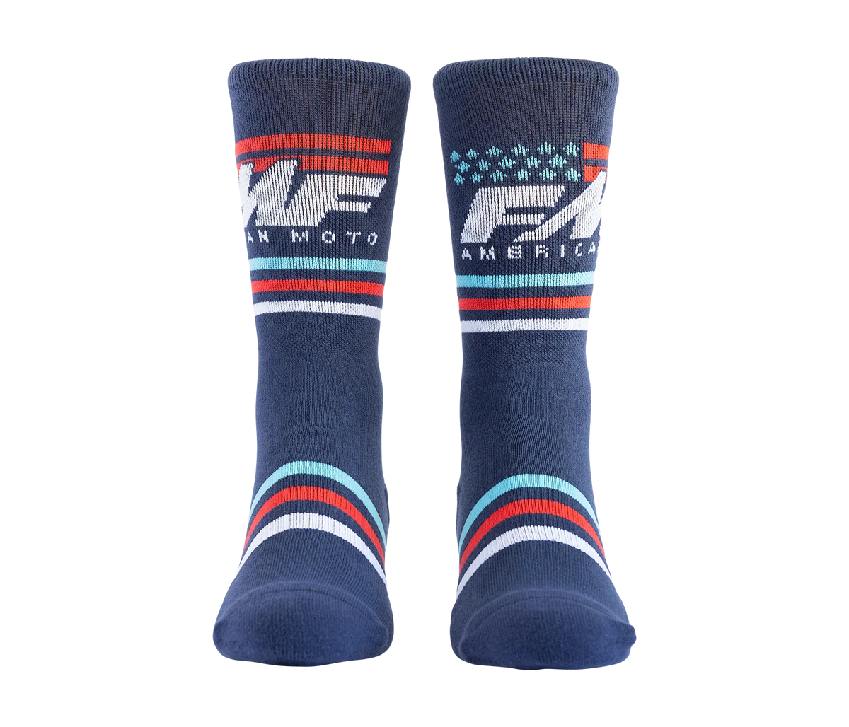 FMF American Moto Socks - Navy - One Size - FA25194902