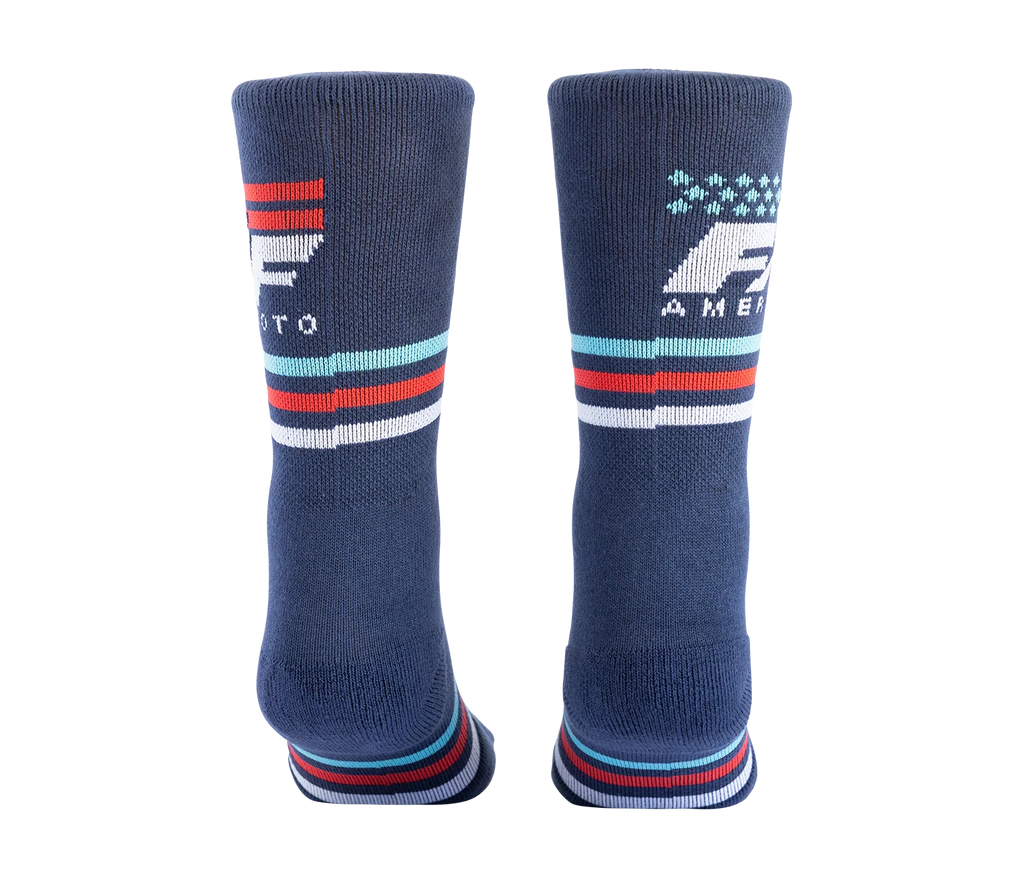 FMF American Moto Socks - Navy - One Size - FA25194902