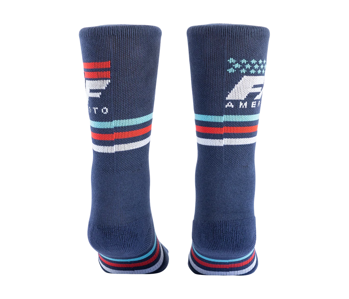 FMF American Moto Socks - Navy - One Size - FA25194902