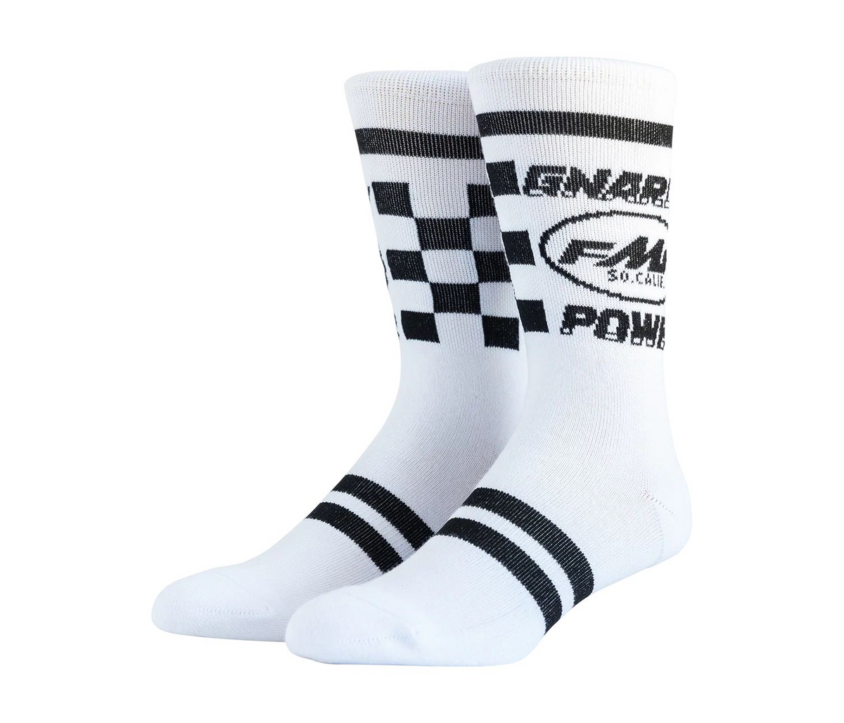 FMF Gnarly Power Socks - White - One Size - FA25194903