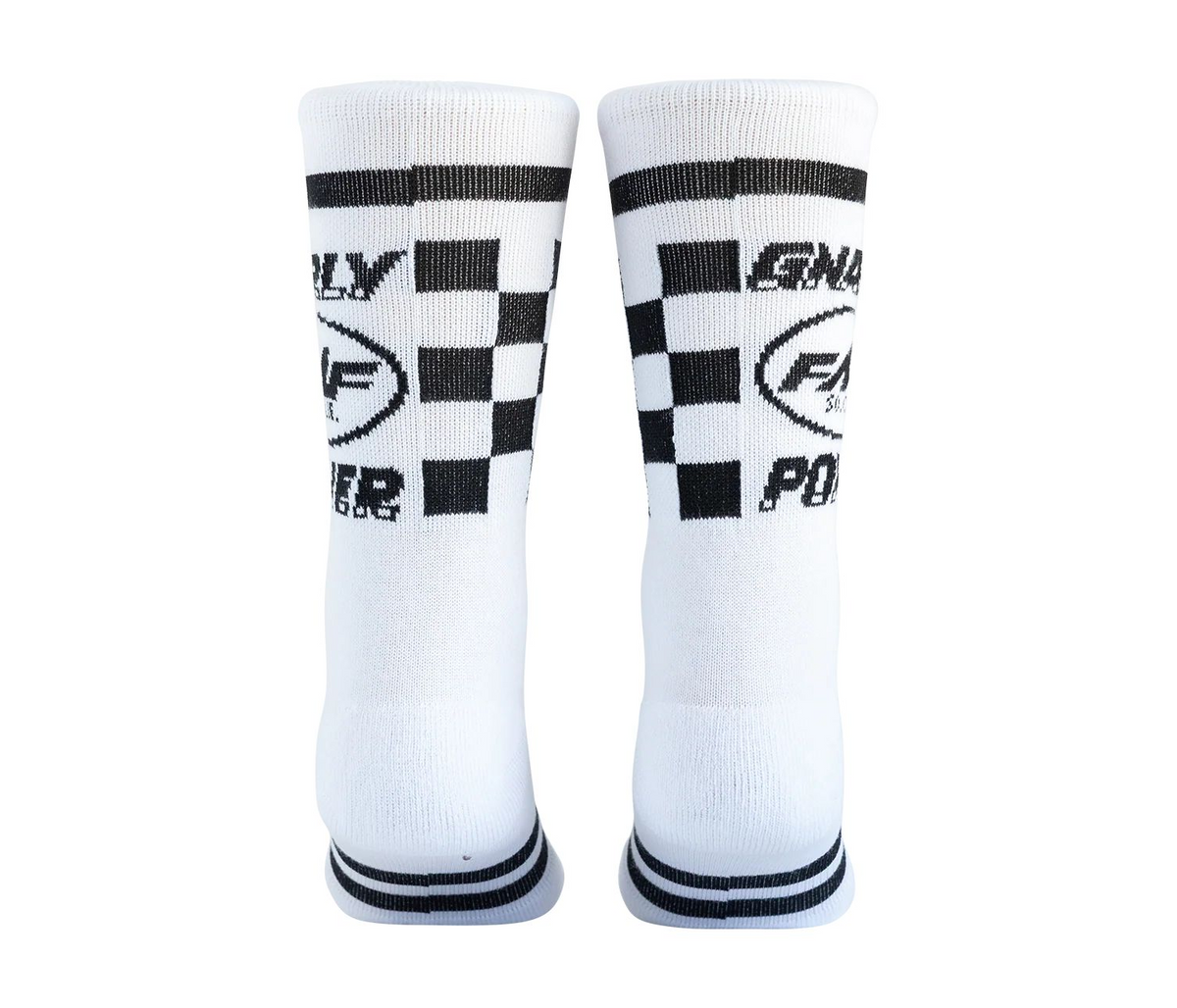 FMF Gnarly Power Socks - White - One Size - FA25194903