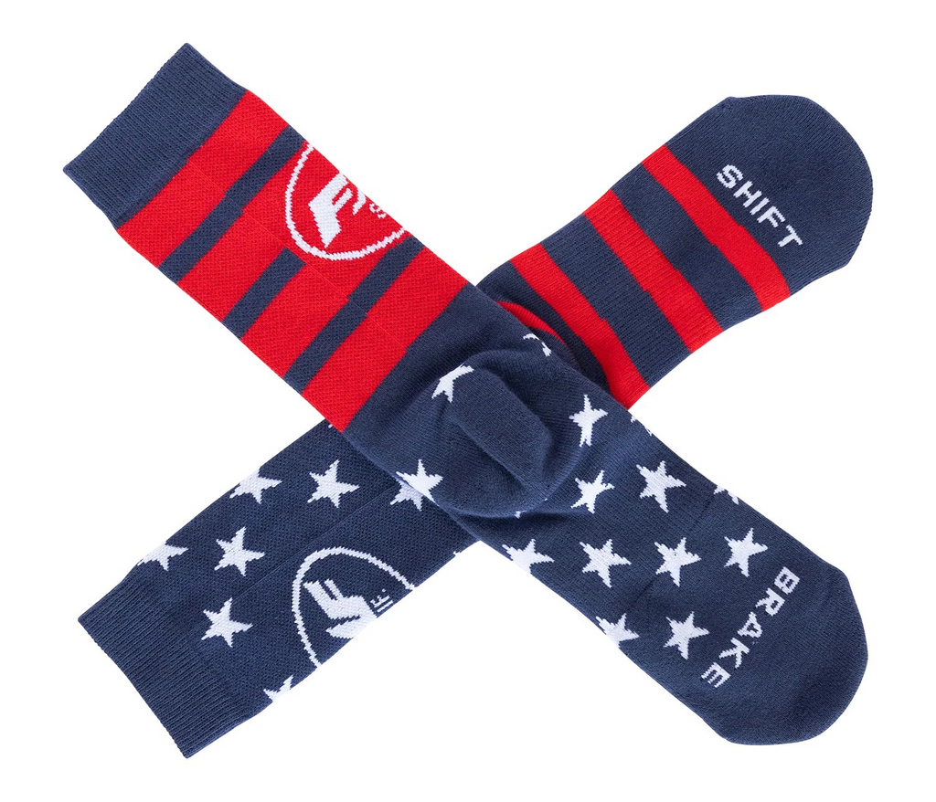 FMF Stars and Bars Socks - Navy - One Size - FA25194904