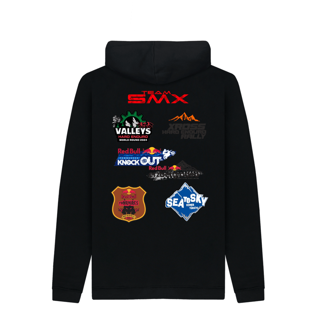 Black Printed Hoody Back