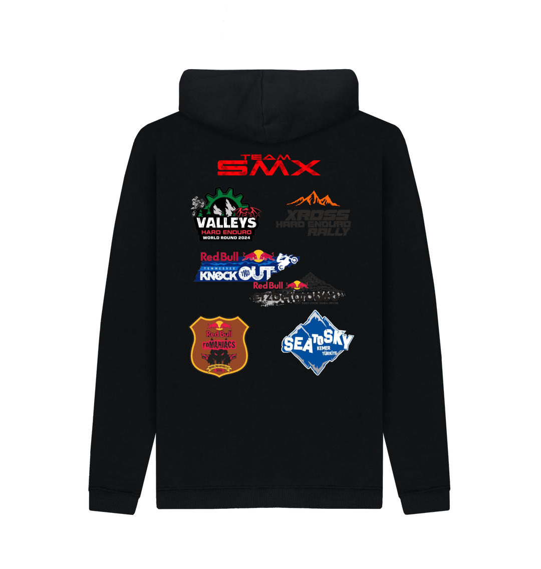 Black Printed Hoody Back