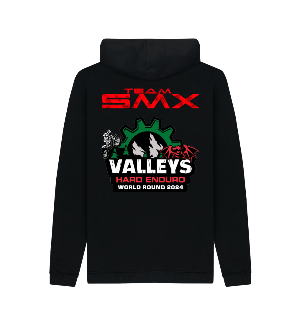 Black Printed Hoody Back