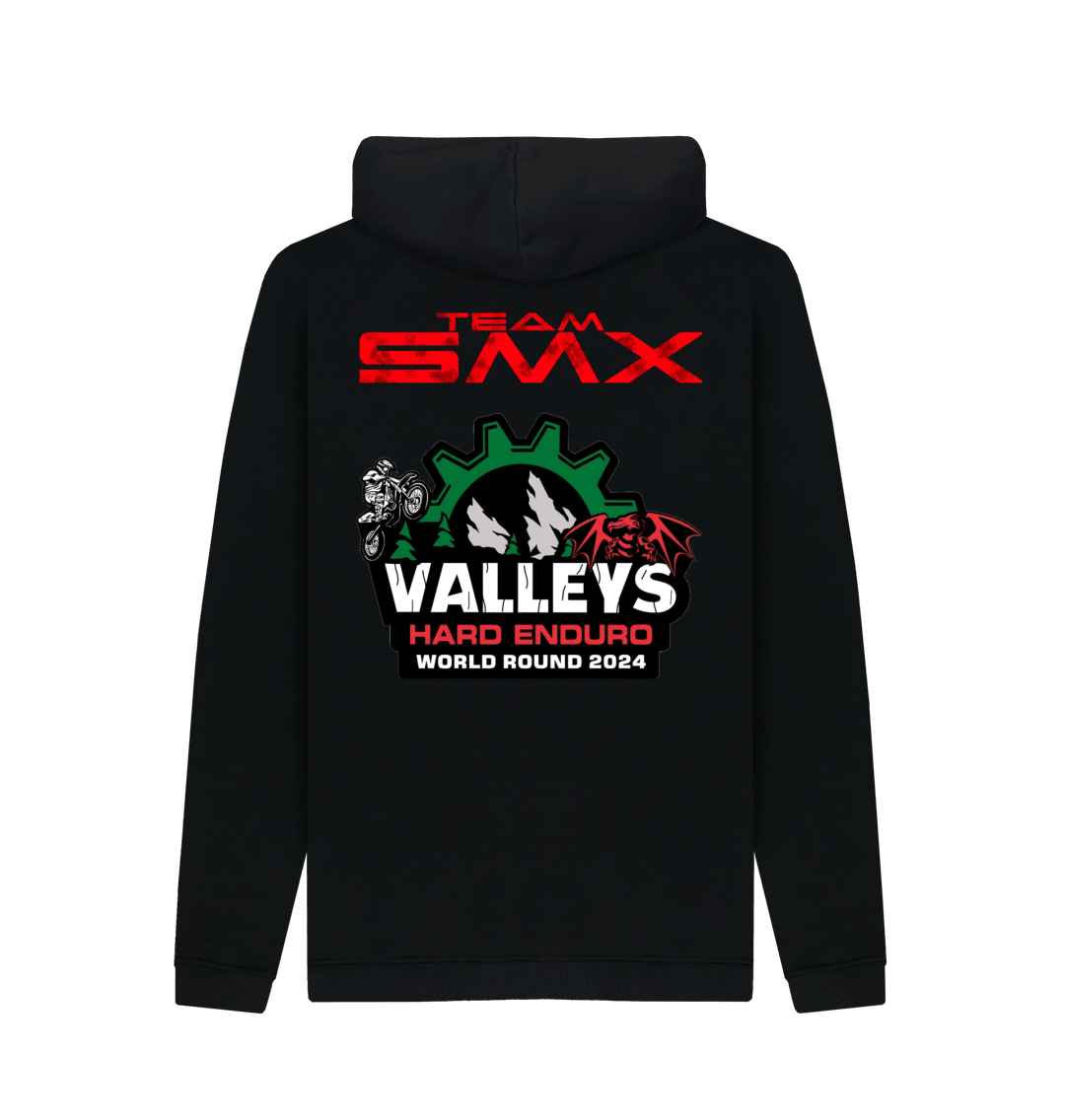 Black Printed Hoody Back
