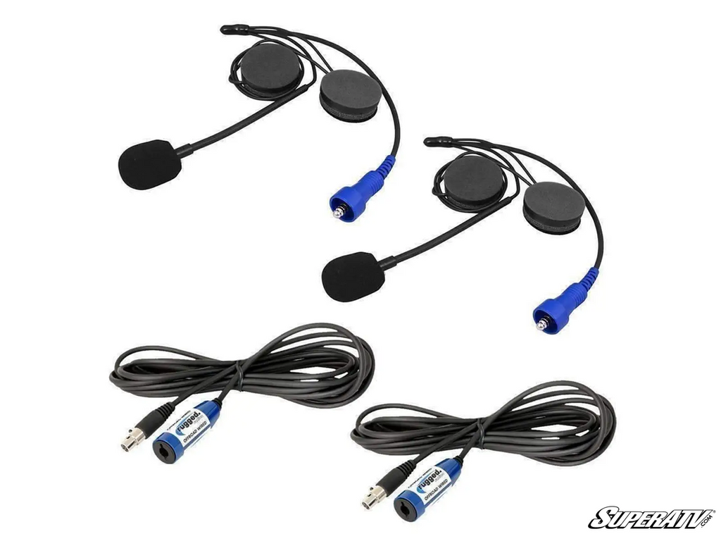 Rugged Radios RUGGED Wired / STX Stereo Helmet Kit with Alpha Audio Speakers and Mic