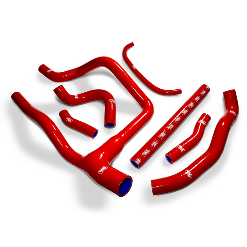 COOLANT HOSE 7 PIECE KIT RED 88-92 HONDA 650 750 SAMCO SPORT HON-121-RD