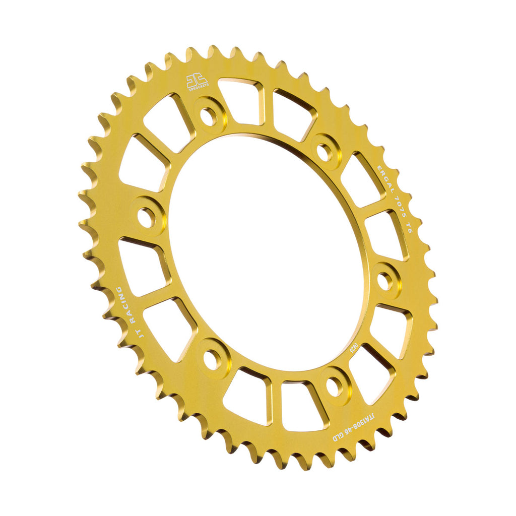 REAR SPROCKET ALLOY JTA1308.46GLD, CHAIN CONVERSION 520 JT RACELITE, HONDA ROAD JTR1308
