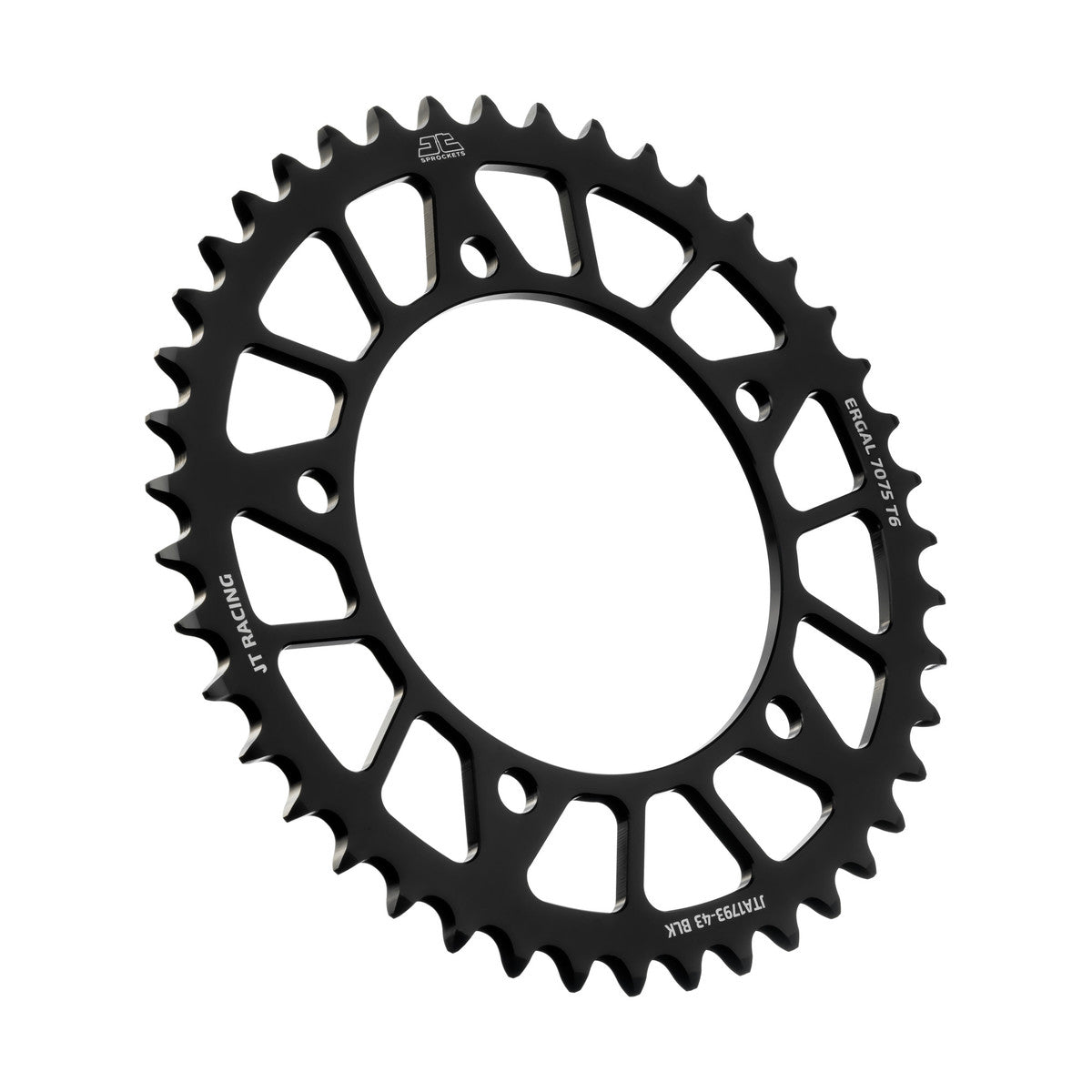 REAR SPROCKET ALLOY JTA1793.43BLK, JT RACELITE 7075 T6, CHAIN CONVERSION 520