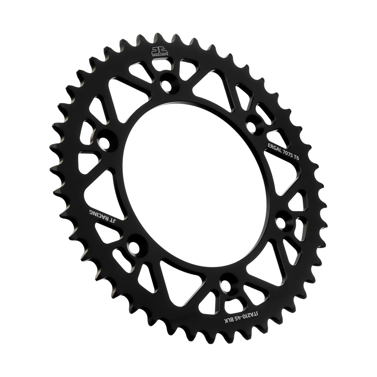 REAR SPROCKET JT RACERLITE BLACK, JT JTA210.45BLK 7075-T6 Aluminium