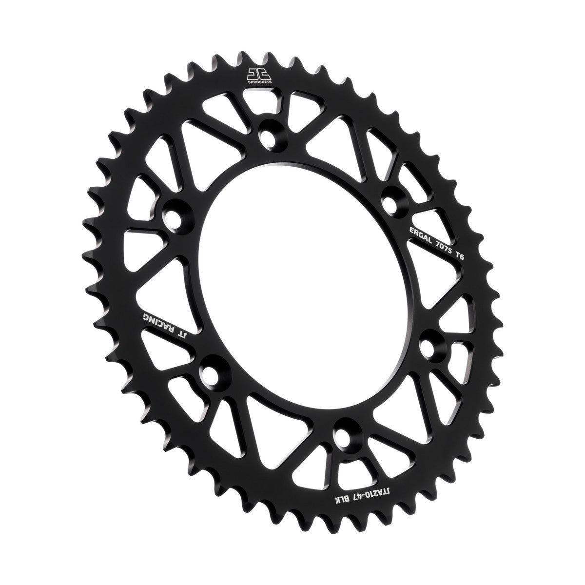 REAR SPROCKET JT RACERLITE BLACK, JT JTA210.47BLK 7075-T6 Aluminium