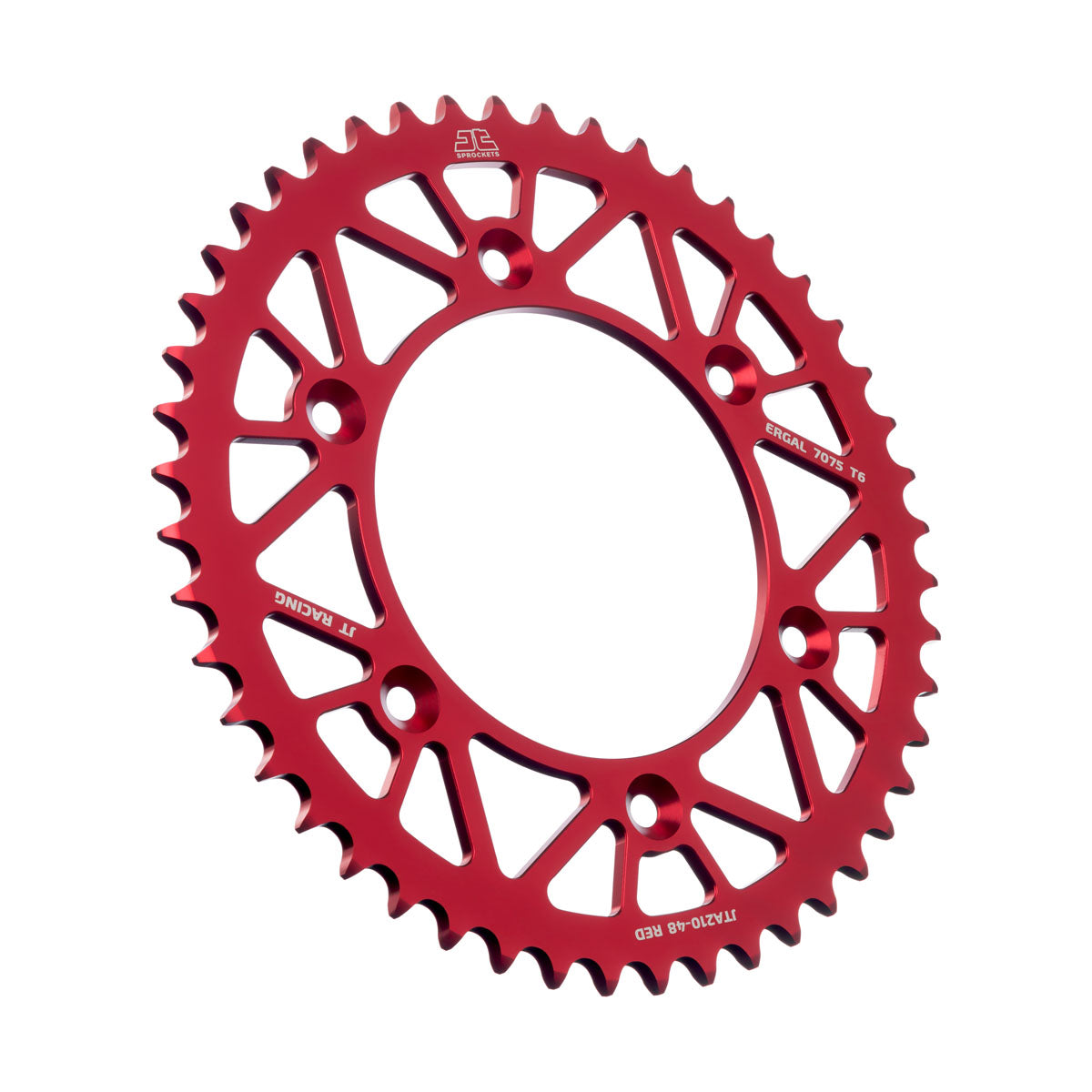 REAR SPROCKET JT RACERLITE RED, JT JTA210.48RED 7075-T6 Aluminium