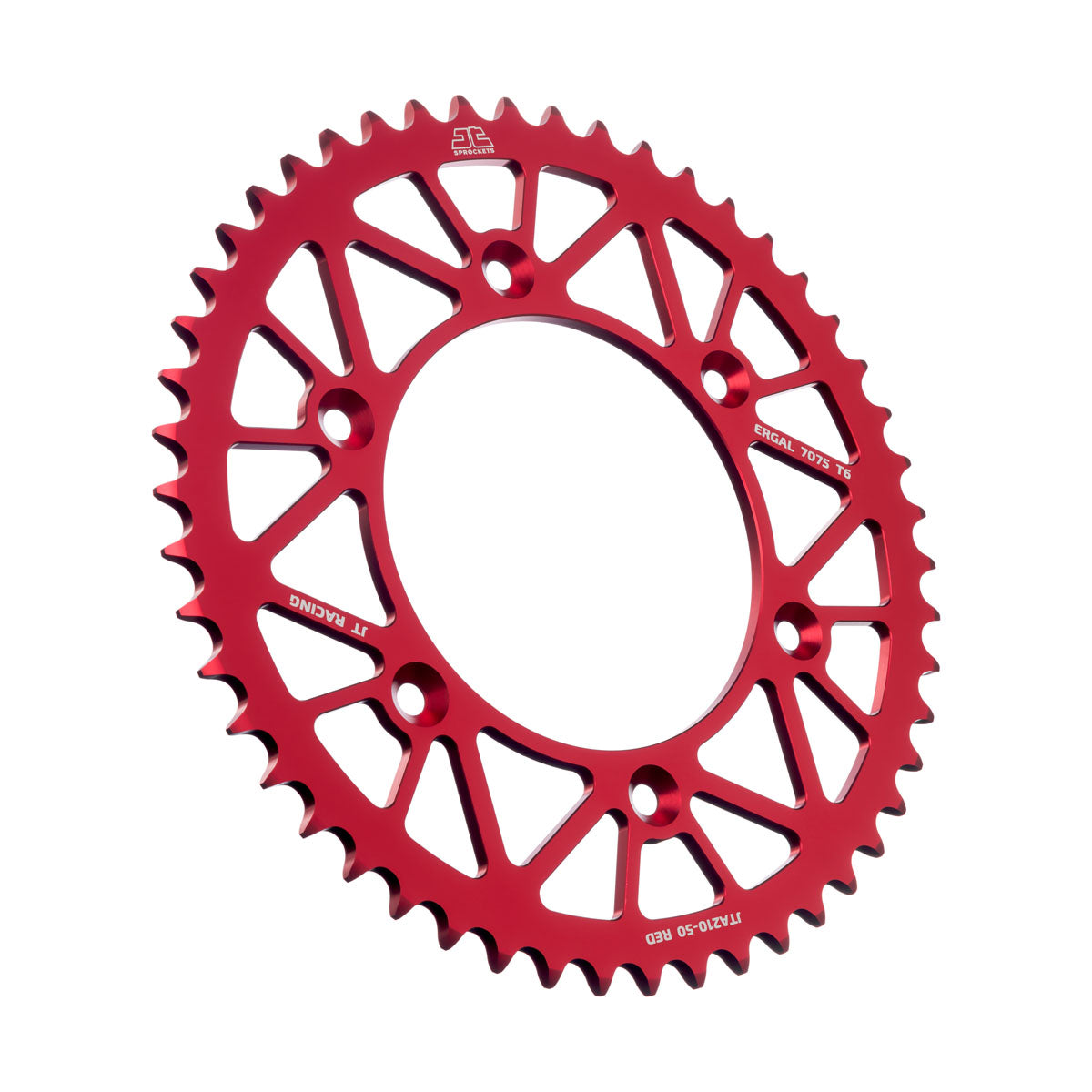 REAR SPROCKET JT RACERLITE RED, JT JTA210.50RED 7075-T6 Aluminium