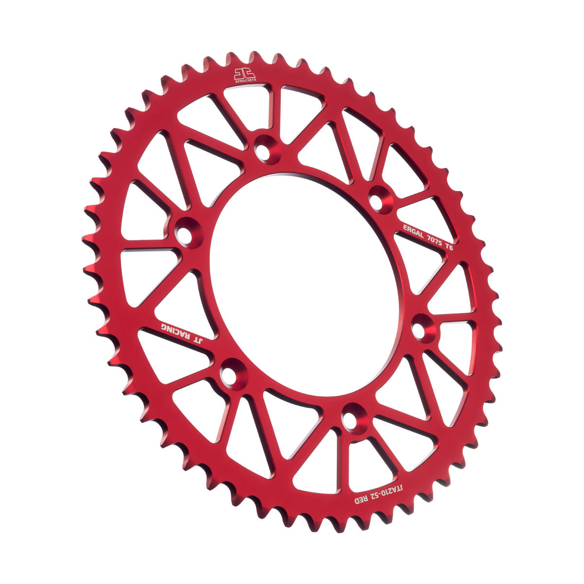 REAR SPROCKET JT RACERLITE RED, JT JTA210.52RED 7075-T6 Aluminium