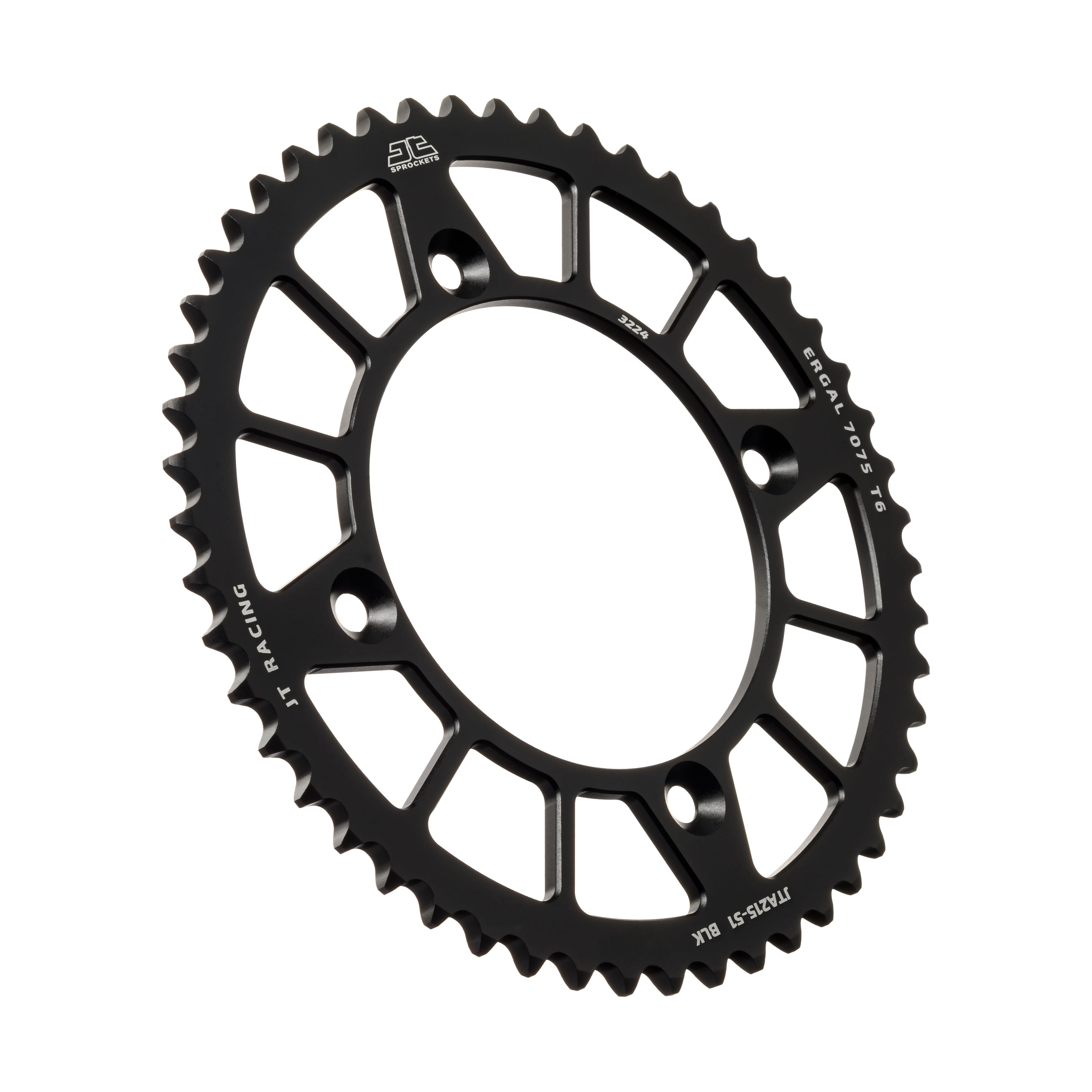 REAR SPROCKET ALLOY BLACK 215, JTA215.51BLK 7075-T6 Aluminium