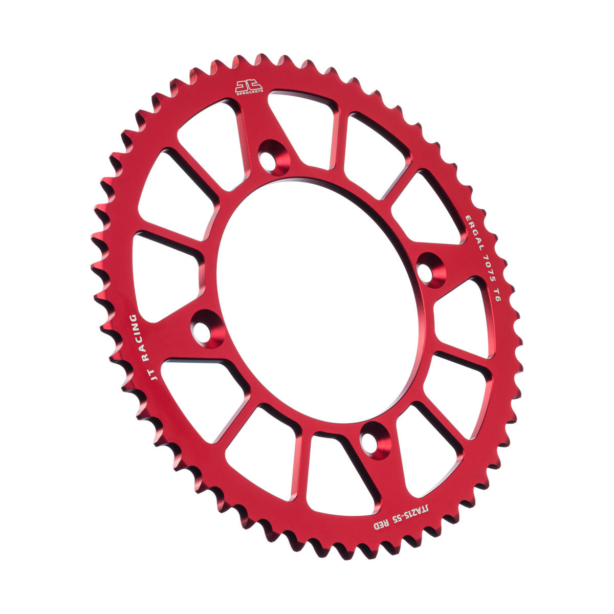 REAR SPROCKET ALLOY RED 215, JTA215.55RED 7075-T6 Aluminium