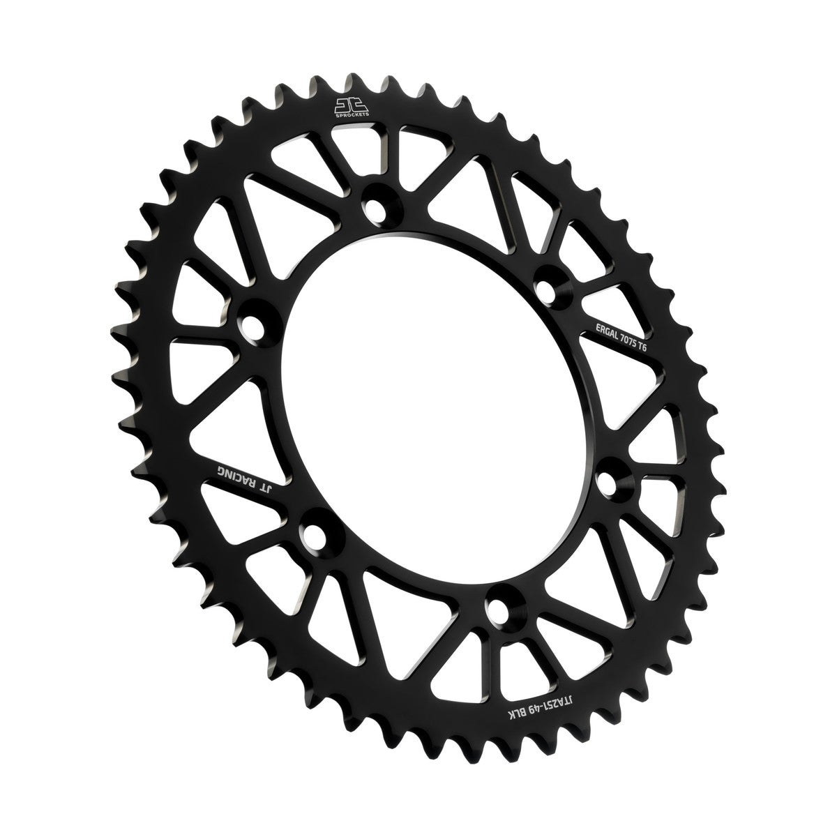 REAR SPROCKET ALLOY BLACK 251, JTA251.49BLK 7075-T6 Aluminium, SR251-49